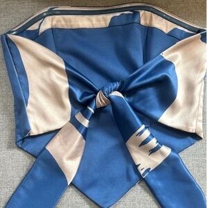 Georgie ✨Blue & Gold Satin Slip Top